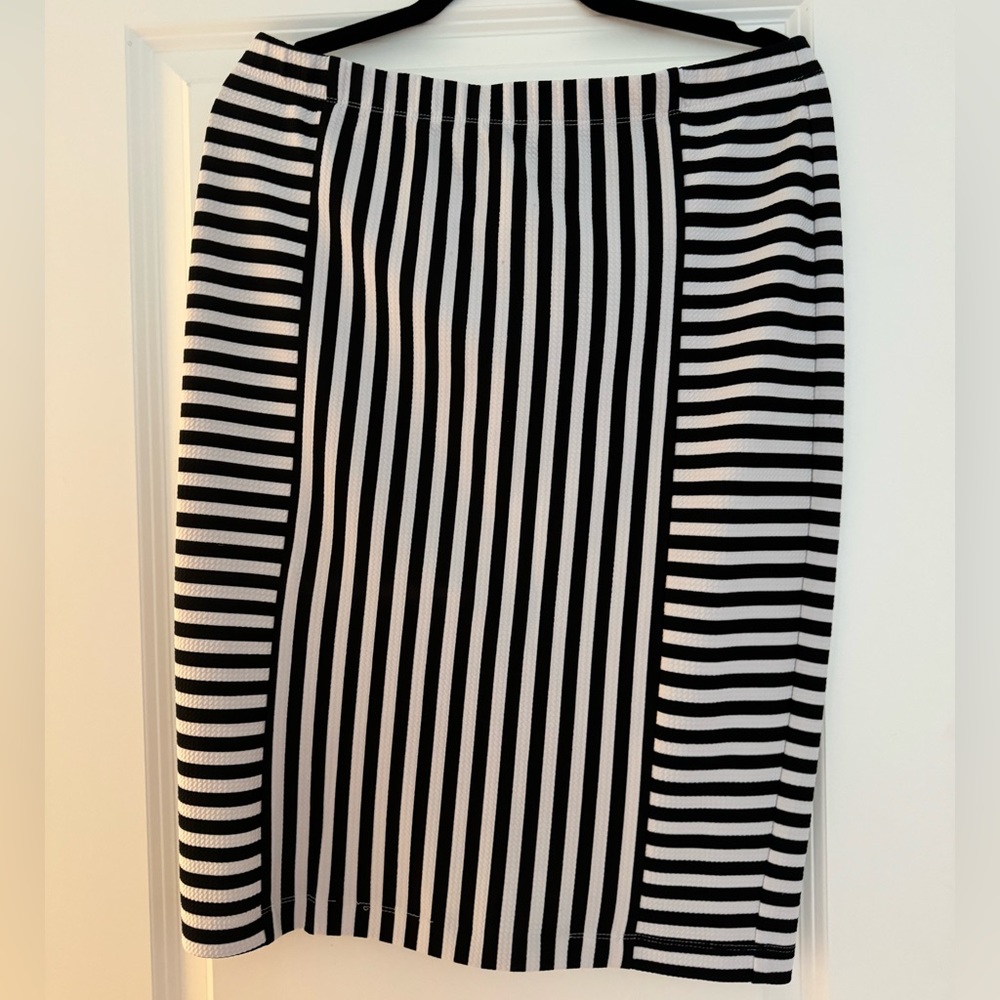 Alyx Black and White Striped Midi Skirt Size XL